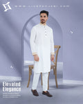 Royal Premium Quality Embroidery Panjabi – White