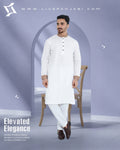 Royal Premium Quality Embroidery Panjabi – White