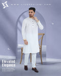 Royal Premium Quality Embroidery Panjabi – White