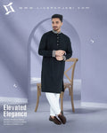 Royal Premium Quality Embroidery Panjabi – Black