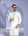 Royal Premium Quality Embroidery Panjabi – White
