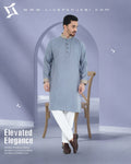 Royal Premium Quality Embroidery Panjabi – Ash