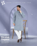 Royal Premium Quality Embroidery Panjabi – Ash